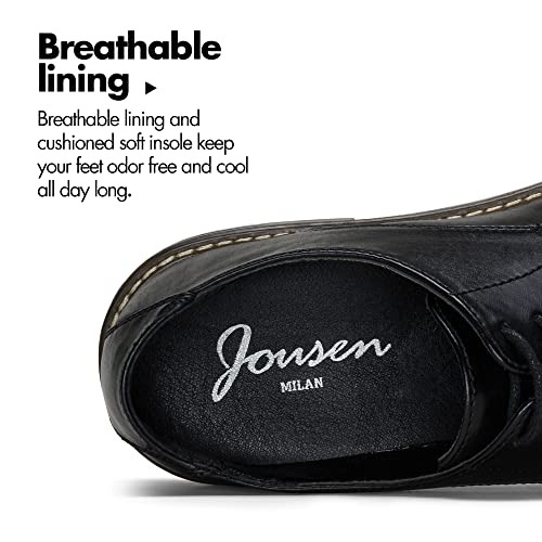 Jousen Men's Dress Shoes Classic Oxfords Formal Business Shoes Modern Derby Oxford Size 10 (Amy9004 Black 10) #TOP4