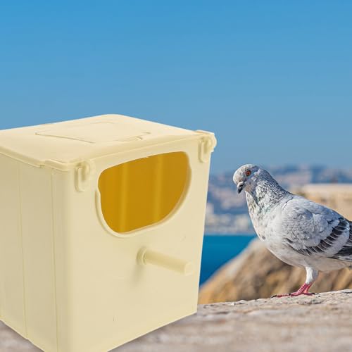 Nichoir à oiseaux beige contre les intempéries abri de nidification 3pcs - 8