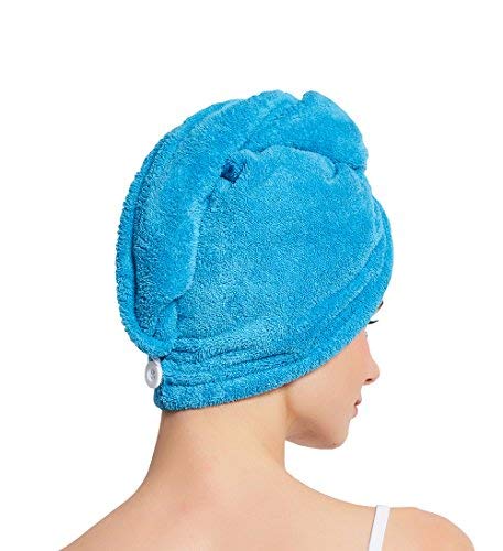 Hopeshine Hair Drying Towel Twist Women's Soft Shower Microfiber Towels For Hair Turban Wrap Fast Drying Ultra Absorbent Cap Great Gift For Women (3-Pack Dark Grey+Grey+ Sky Blue) #TOP5