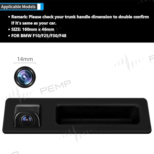 Image of PEMP AHD Backup Camera 720P 25FPS Parking Rear View Reverse Camera for BMW F10 F30 F25 F48