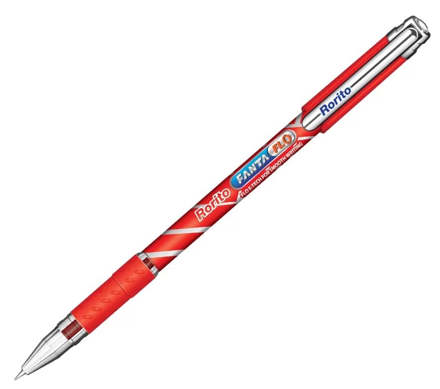 Image of FIRST CLICK Fantaflo Ball Pens Pack of 20 (10 Blue, 5 Black, 5 Red) | 1mm Tip | Waterproof Ink | Smooth Writing | Dotted Grip for Comfort | Ideal for Students, Office & Exam Use