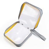 LIOVODE DVD Case, 48 Capacity CD Case Portable CD Holder Storage Hard Plastic DVD Wallet Holder Organizer for Car (Yellow) - Image 4