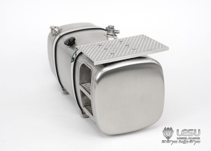 TOUCAN RC HOBBY 1/14 Scale LESU Right 90MM Metal Fuel Tank W/Pedal for Handmade DIY for Tamiya Car RC Truck Model