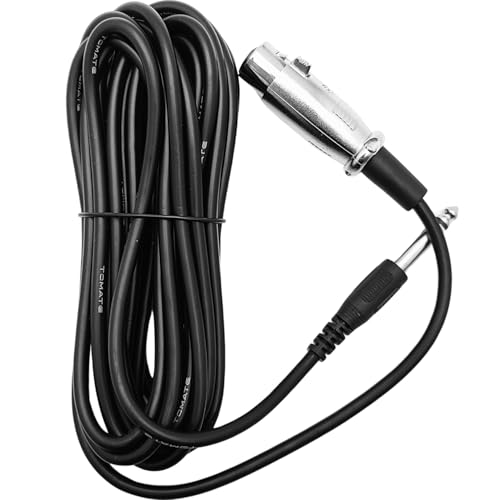Kit 2 Microfones Profissionais com Fio Preto Conector Padrão XLR - Transmissões ao Vivo Karaokê Podc