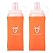UTOBEST Soft Flask TPU Botella Hidratacion Running Trail Botella de Agua Flexible (350ml-2 Pcs-orange)