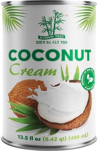 BAMBOO TREE - Kokoscreme 20%-22% Fett - 1 X 400 ML | 88% Kokosnuss-Extrakt aus der Region Ben Tre in Vietnam - reine und natürliche Creme mit hohem Fettgehalt