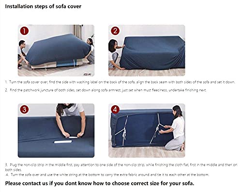 Zhuan Sofa Covers Slipcover Grey Plaid Stripes Sofa High Stretch Elastic 3 Seater With 2 Pillowcase Loveseat Printed Couch Non Slip Furniture Protector Slipcover For Pets Kids Couch Cover #TOP4