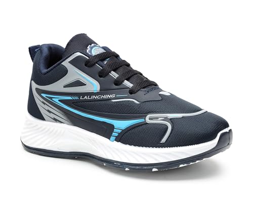 Dewk Berries Kids Lace-up Sports Shoe | Ideal for All Sports Activity| Breathable Upper | Sturdy Design, Cushioned Insole, Slip Resistant Blue