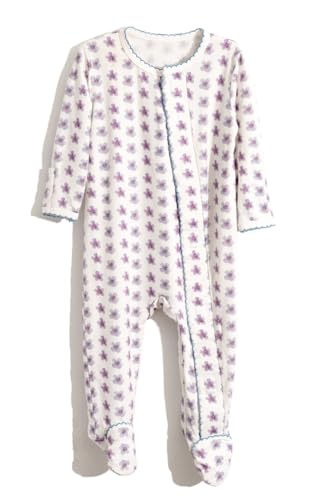Soft Magnetic Baby Boys Girls Footie Pajamas, Magnetic Closure, One Piece with Mitten Cuffs