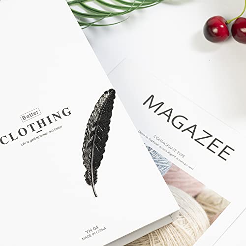 Meeall 6Pcs Different Color Vintage Feather Metal Bookmarks, Ideal Gift For Women Kids Readers #TOP5