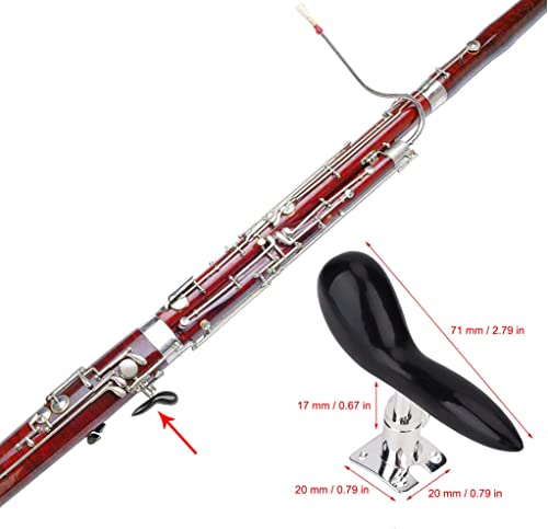 image for TUOREN Bassoon Hand Saddle Rest Holder Thumb Rest with Fixing 4 Screws