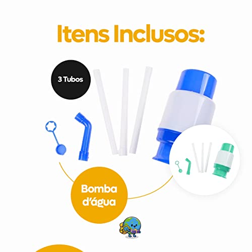 Bomba Manual Para Galão De Água Mineral, Garrafão De 10 Lts, 20 Lts, Adaptador De Sucção Manual Port