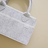 PUTSKA Baby Nappy Caddy Organizer - Nursery Storage Basket for Nappy Station, Baby Basket Shower List and Registry Gift Must-Haves, Newborn Essentials, Nursery Decor for Boy or Girl - Grey, Regular - Image 9