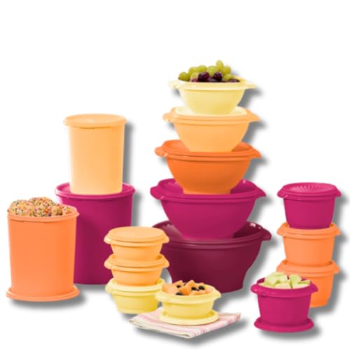 Image of Tupperware Heritage Collection 16 Container Set with Lids. Food Storage Containers, Set of 32