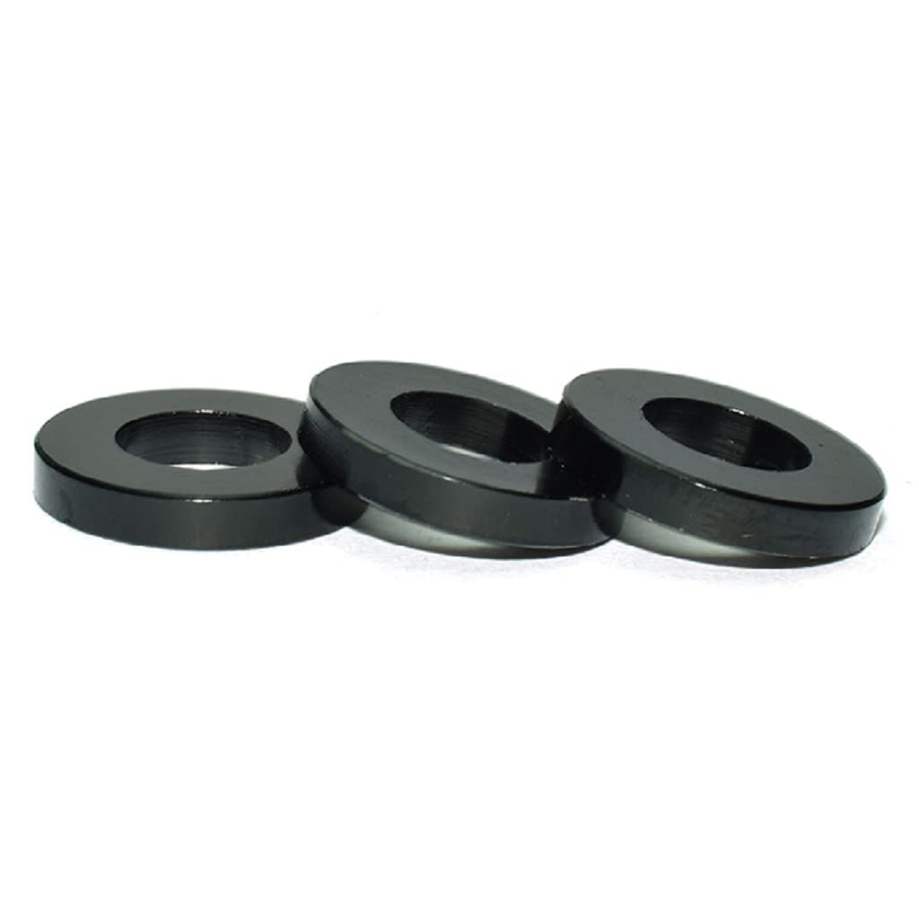 50pcs M4 Flat Washer Aluminum Gasket Anodized Countersunk Washer for RC Model Part (Black)