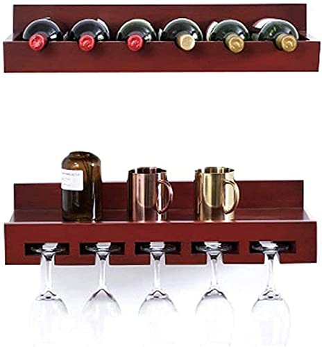 Soporte para botellas de vino 6 unidades de madera sólida
