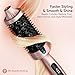 Terviiix 1.77 Inch Thermal Brush Fast Heating Makes Hair Silky Smooth & Volume Curls, Ceramic Tourmaline Ionic Hot Brush & Round Brush Volumizer, Digital Display 9 Temp Curling Iron, Dual Voltage