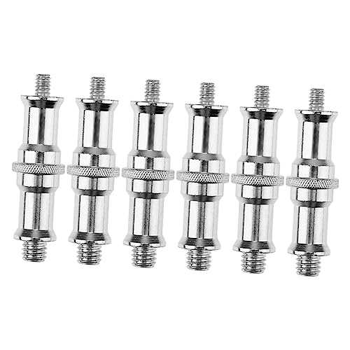 Image of Tofficu 6pcs 1 /4 to 3 /8 Threaded Screw Adapters for Light Stands Cold Shoe and Hot Shoe Mounts for Photography and Video Equipment