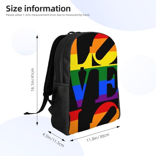 LGBT Gay Pride Backpack Simple Leisure Travel Backpack Outgoing Daypack 16 inch3