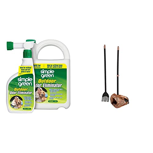 Image of Simple Green Outdoor Odor Eliminator for Pets + Arm & Hammer Pooper Scooper Swivel Bin & Rake Dog Poop Scooper
