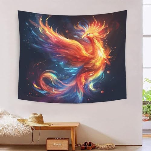Tapisserie murale Phoenix 3D NMOTARVIN 180x230 cm pour deco salon