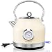 PROKING Hervidor Eléctrico, Hervidor de Agua Hervidor de Acero Inoxidable de 2200 W 1.7L, Pantalla de Temperatura, sin BPA, Hervidor de Té Retro, Filtro Antical, Apagado Automático