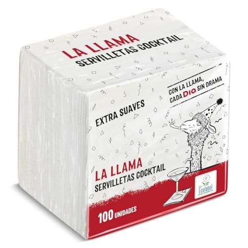 Servilletas cocktail 2 capas La Llama Dia bolsa 100 unidades