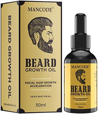 Mancode Beard Growth Oil for Men - 50ml | Enriched with Natural Herbs & Jadibuti | Paraben Free | for Thicker & Longer Beard | Rich in Vitamins