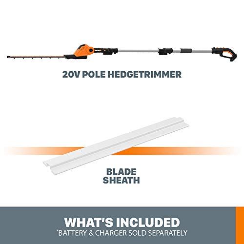 Worx WG252.9 20 V 20 Inch Cordless Hedge Trimmer, Reach Up To 12 Inch, Extended Pole thumb #8