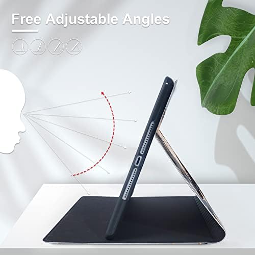 ipad 5th/6th Generation Case, ipad Air 1/2 Case, ipad 9.7 Case, Cakoseran PU Leather Slim Lightweight Folio Cover for Apple ipad 9.7 inch 2017/2018, Adjustable Stand Auto Wake/Sleep (Black Marble)