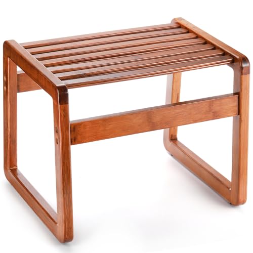 Nicunom Wooden Step Stools, One Step Stool Wooden Foot Rest Stool Potty Training Stool Stepping Stools for Bathroom, Bedroom, Kitchen, Bedside by Nicunom - Used condition - CA$19.79