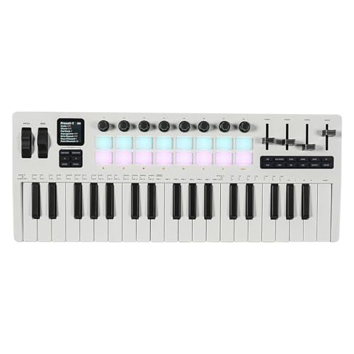 Btuty MIDI-Tastatur mit 37 Tasten und Geschwindigkeitsempfindlichkeit, Synthesizer-Engine,...