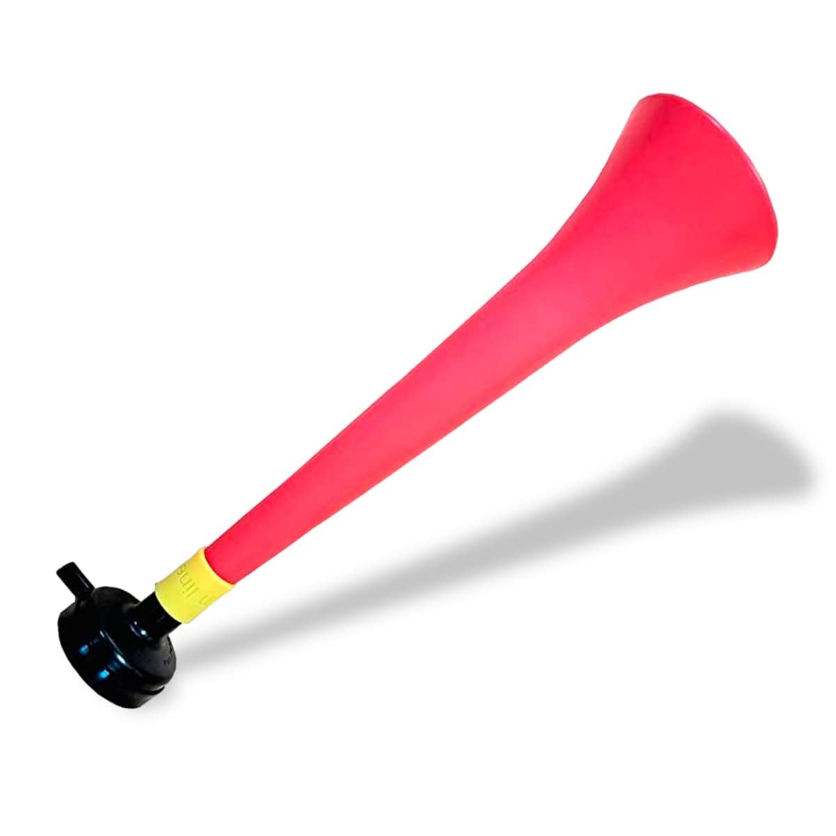 Pack Personalisierbare Vuvuzelas 120 DB | Kombinieren Sie 3 Farben (Trompete, Blasebalg, Ring) für Ihr Team oder Ihre Party | Laute Animationshupe