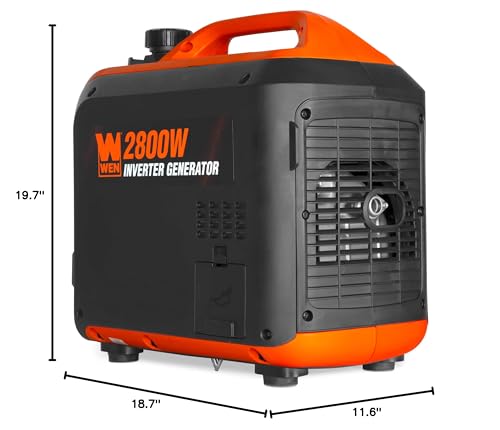Image of WEN 2800-Watt Inverter Generator, Quiet, Portable, and Lightweight with Fuel Shut Off and CO Watchdog (56280iX)