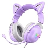 HOLULU Gaming Headset with Removable Cat Ears, Compatible with PC Mobile Phones Tablet, PS5 PS4 Xbox...