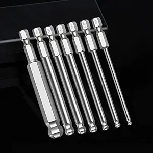 KHATI Hex Metric Magnetic Ball Tip Tipped Head Screwdriver Drill Bit Tool 7Pcs H2 to H8