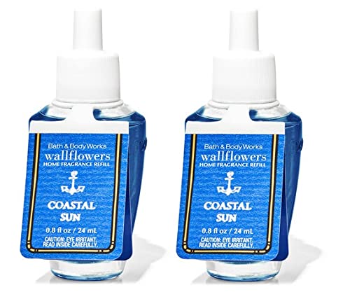 COASTAL SUN Wallflowers Home Fragrance Refill Bulbs - Lot Of 2
