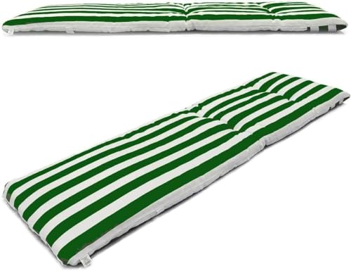 VIGIVISION Cojín Tumbona. Colchóneta para Tumbona Medidas 180x55X8cm. Verde