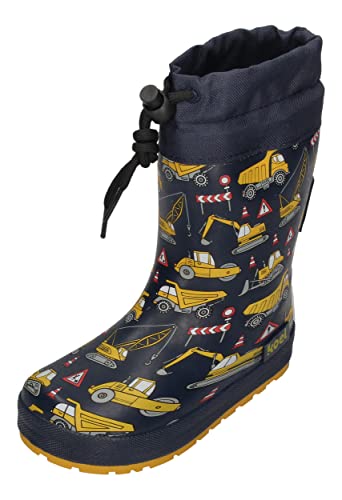 Koel Gummistiefel Winter Barfußschuhe Wellie Toggle Print Traktor Blau, Schuhgröße:EUR 22