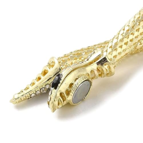 Image of Gold Plated Snake Chain Necklace for Women | Stylish Serpent Design Choker | Trendy Adjustable Fashion Jewelry Gift