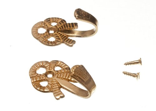Crochets Rideau Tie Back Petit Arc 45mm Fixation Murale Robuste pour Embrasse Rideaux