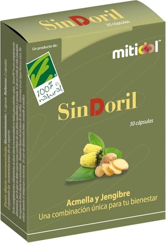 SinDoril Acmella y Jengibre - Control Inflamatorio - Mitidol® Fórmula Patentada a Base de Acmella y Jengibre - 30 cápsulas - 100% Natural