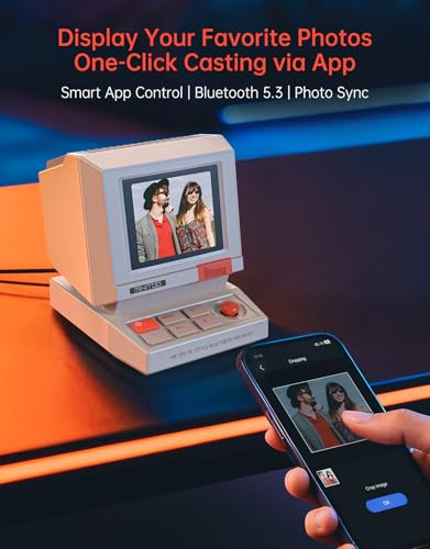 Divoom MiniToo Retro PC-Style Computer Speaker, Smart Pixel Screen with DIY Faces, Bluetooth & USB Audio, Alarm/White Noise Clock, Desk Setup Gift for Bedroom, Office & Gaming - Image 7