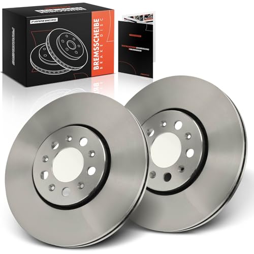Frankberg Brake Disc Set incl. 2x Discs Front Vented Ø287mm Compatible with Golf IV 1J1 Polo 6C1 6R1 Fabia II 542 Polo 9A 9N Fabia Replace# 6R0615301A,JZW615301D