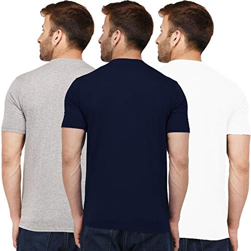 Image of Solid Men Half Sleeve Round Neck T-Shirt (Pack of 3)