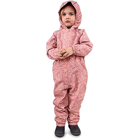 JAN & JUL Waterproof Rain Suit, Lightweight Coveralls for Toddler Girls (Prairie Flowers, Size 2T) Cover