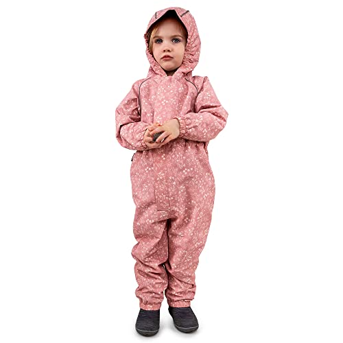 JAN & JUL Waterproof Rain Suit, Lightweight Coveralls for Toddler Girls (Prairie Flowers, Size 3T)