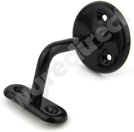 Wyre Direct Handrail Bannister Brackets Stair Rail Black