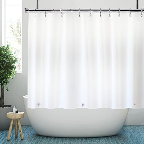 Yisure Shower Curtain Liner Short Length 60 Inch, White Peva Vinyl Waterproof Bathroom Small Shower Curtain Sets With 3 Heavy Magnets 70X60'' #TOP4