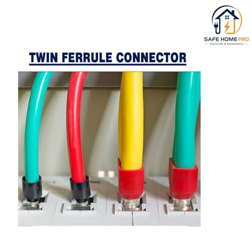 Image of SAFE HOME PRO 100 Pcs,10mm Ferrule Copper Crimp Connectors Lugs End Termnal, Red Insulated Crimp Pin Terminals Copper Crimp Ferrules Wire Cord Pin End E1012 For Multiple Application (10mm)(Browm)